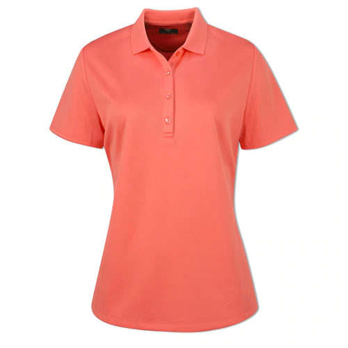 Callaway Solid Polo - Oransje - Dame Polo i gruppen Golfhandelen / Klær og sko / Golfklær dame / Pique/Topp hos Golfhandelen Ltd (CallawaySolid Orange Wmns)